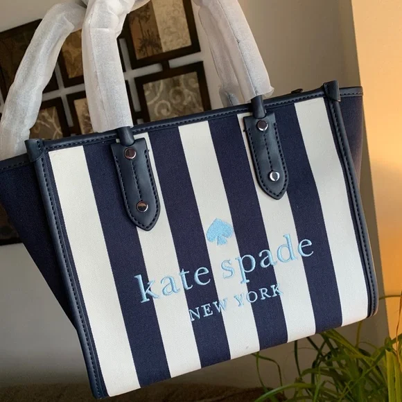 Authentic KATE SPADE Thick canvas and leather trim top zip Satchel/Crosby - Picture 12 of 14